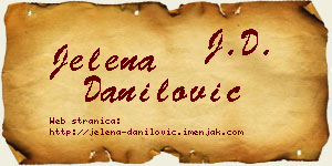 Jelena Danilović vizit kartica